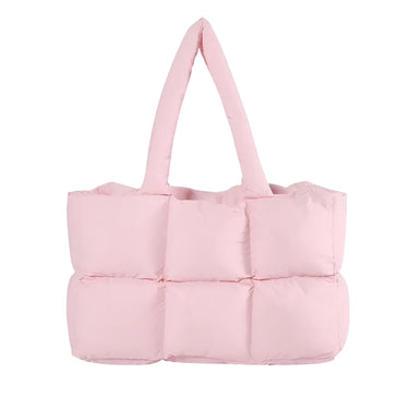 Women's Quilted Tote Bag Retro Trendy Waterproof Shoulder Bag Winter Soft Large Capacity Bags
